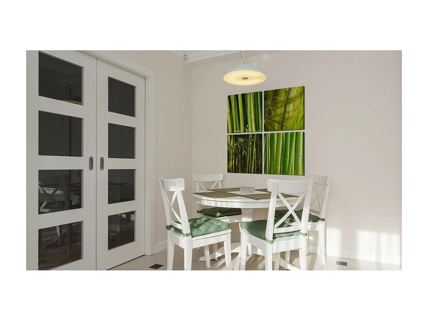 Tableau Imprimé "Bambous" 80 x 80 cm