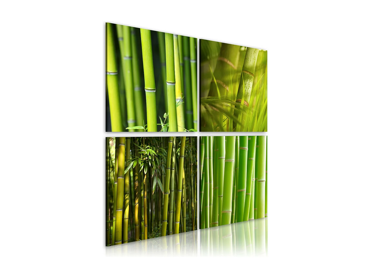 Tableau Imprimé "Bambous" 80 x 80 cm