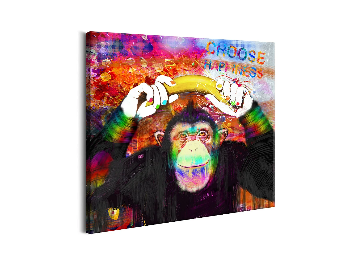 Tableau Imprimé "Choose Happiness" 40 x 40 cm