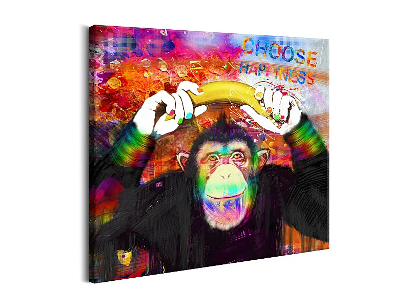 Tableau Imprimé "Choose Happiness" 40 x 40 cm