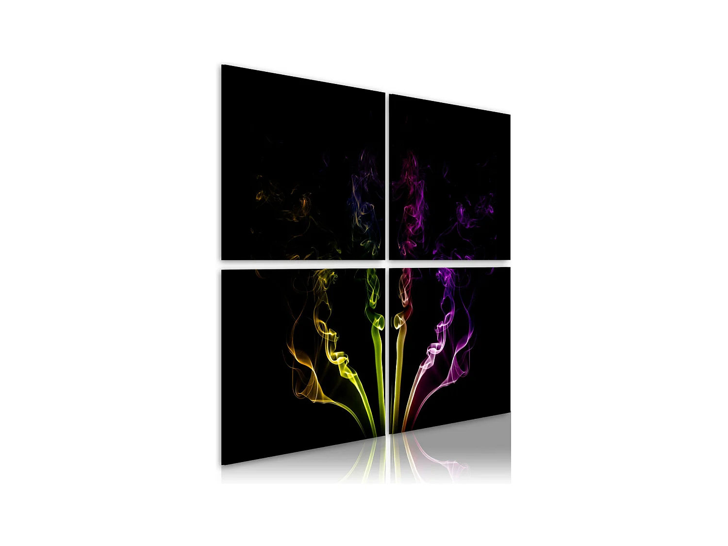 Tableau Imprimé "Fumée Colorée" 40 x 40 cm