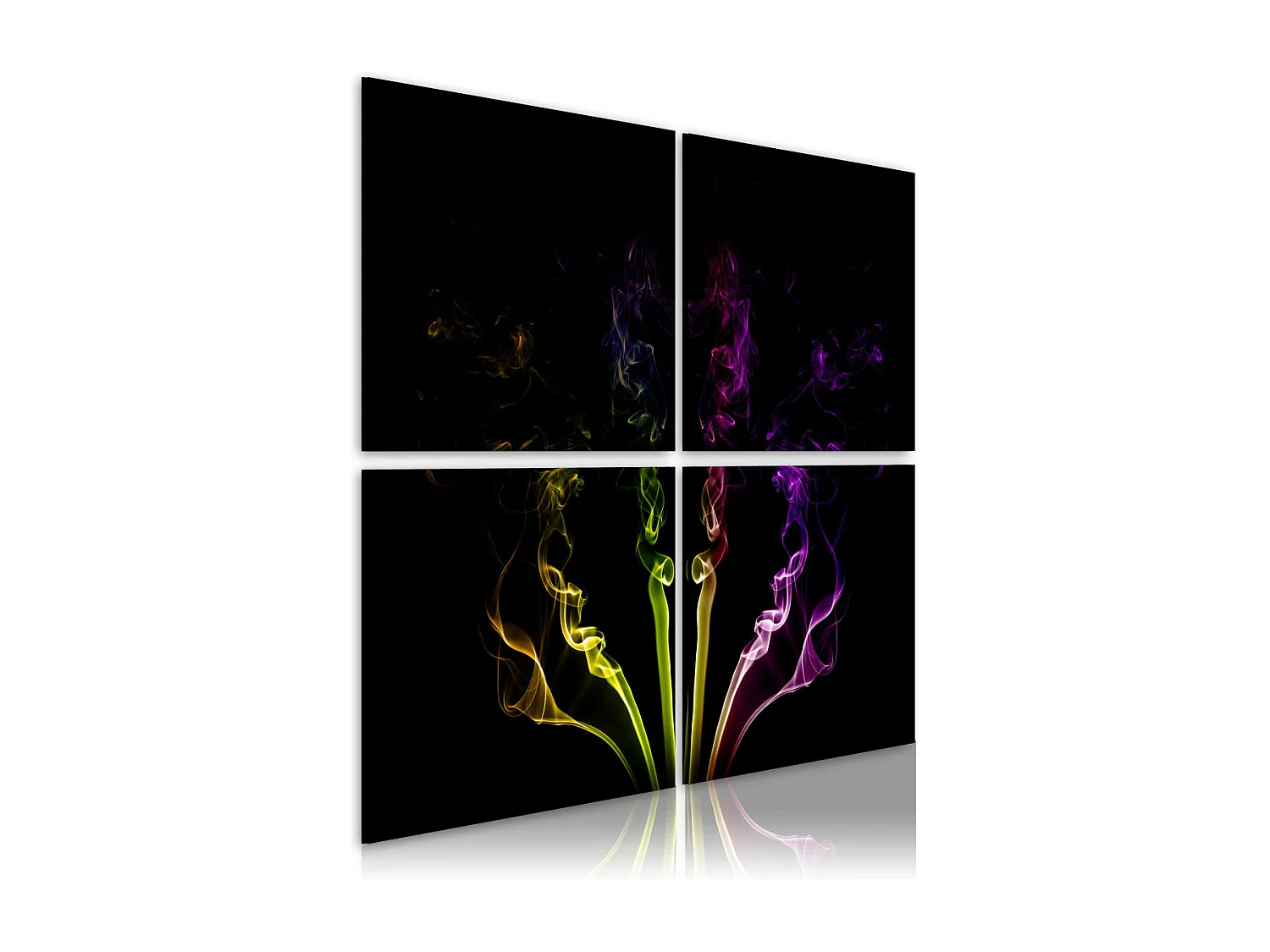 Tableau Imprimé "Fumée Colorée" 40 x 40 cm