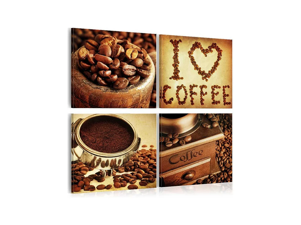 Tableau Imprimé "Coffee Pleasant Moments" 80 x 80 cm