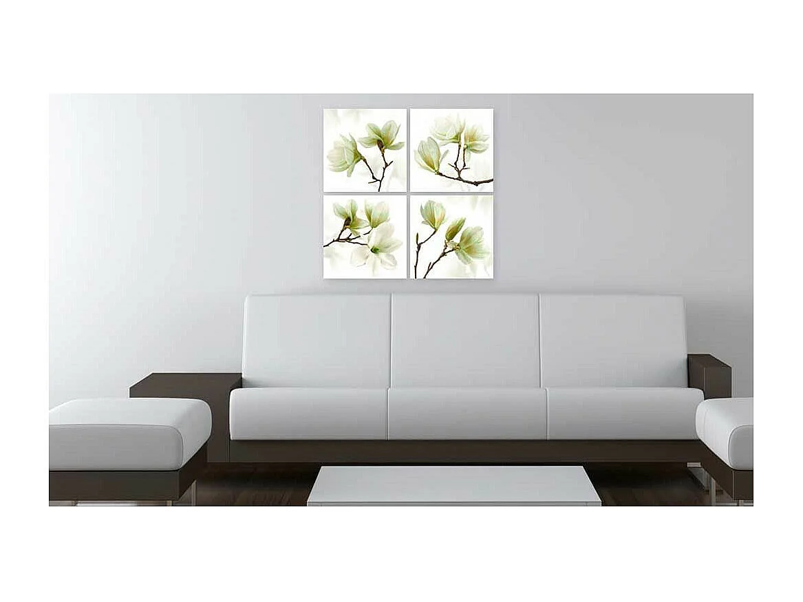 Tableau Imprimé "Admiration of Magnolia" 40 x 40 cm