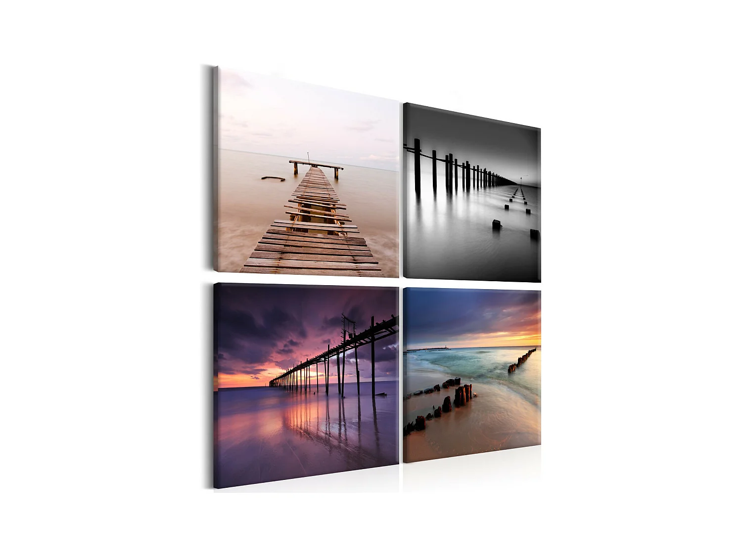 Tableau Imprimé "Four Views" 80 x 80 cm