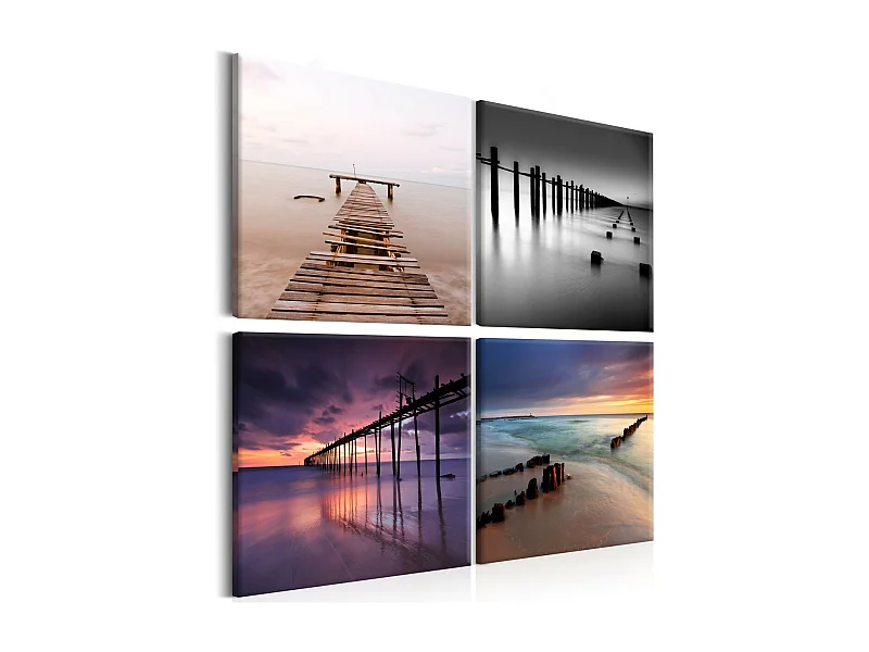 Tableau Imprimé "Four Views" 80 x 80 cm