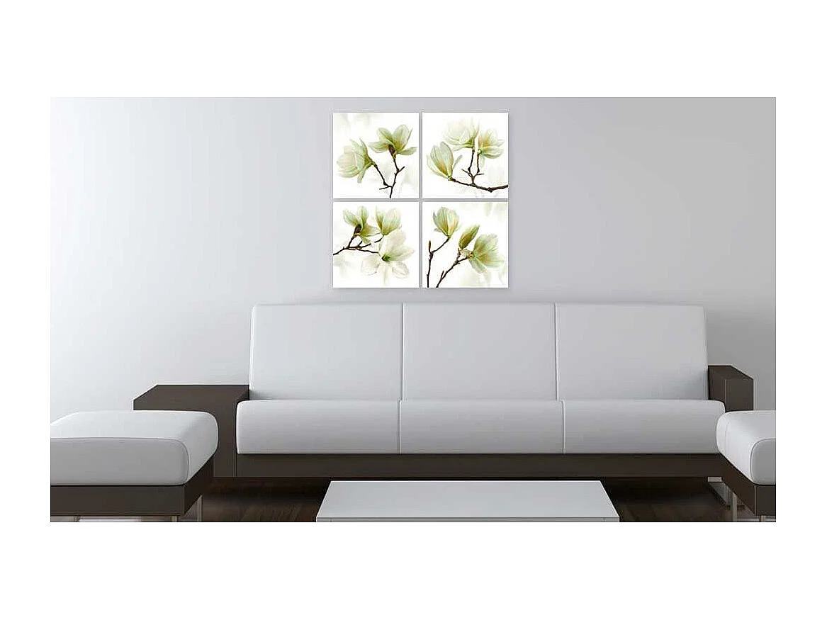 Tableau Imprimé "Admiration of Magnolia" 80 x 80 cm