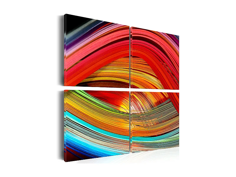 Tableau Imprimé "Abîme Coloré" 40 x 40 cm