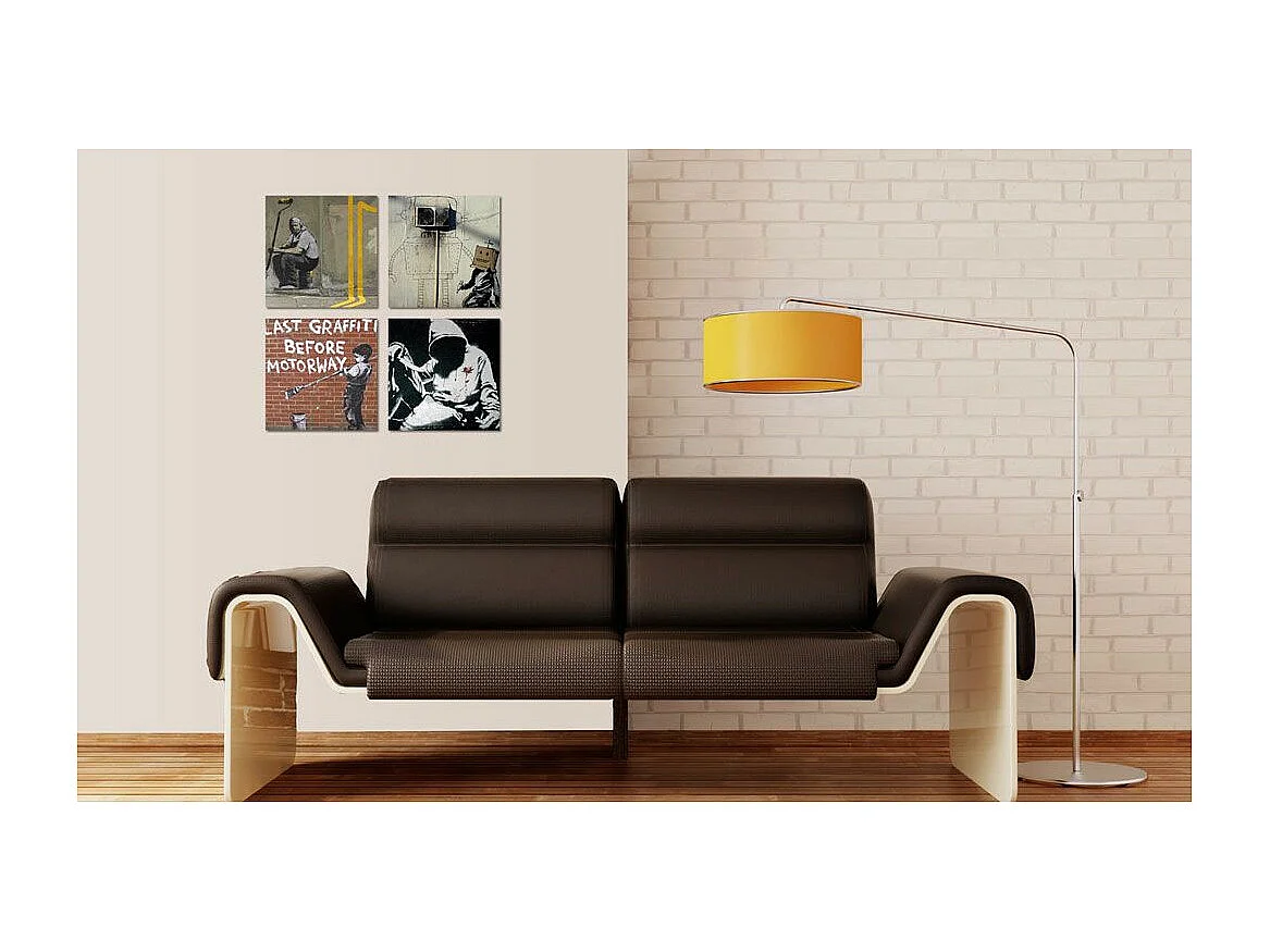 Tableau Imprimé "Banksy - Street Art" 80 x 80 cm