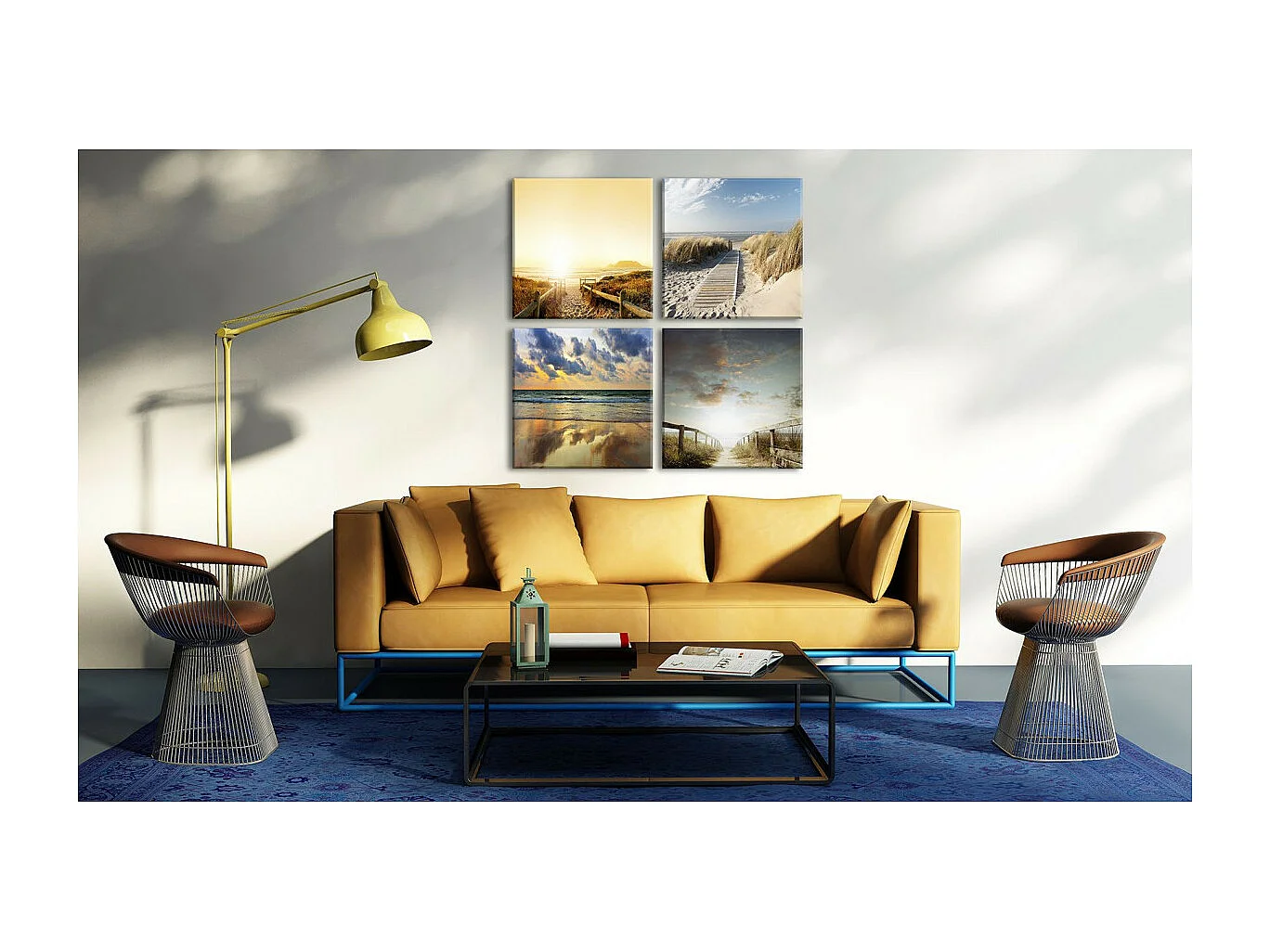 Tableau Imprimé "On the Beach of Dreams" 40 x 40 cm