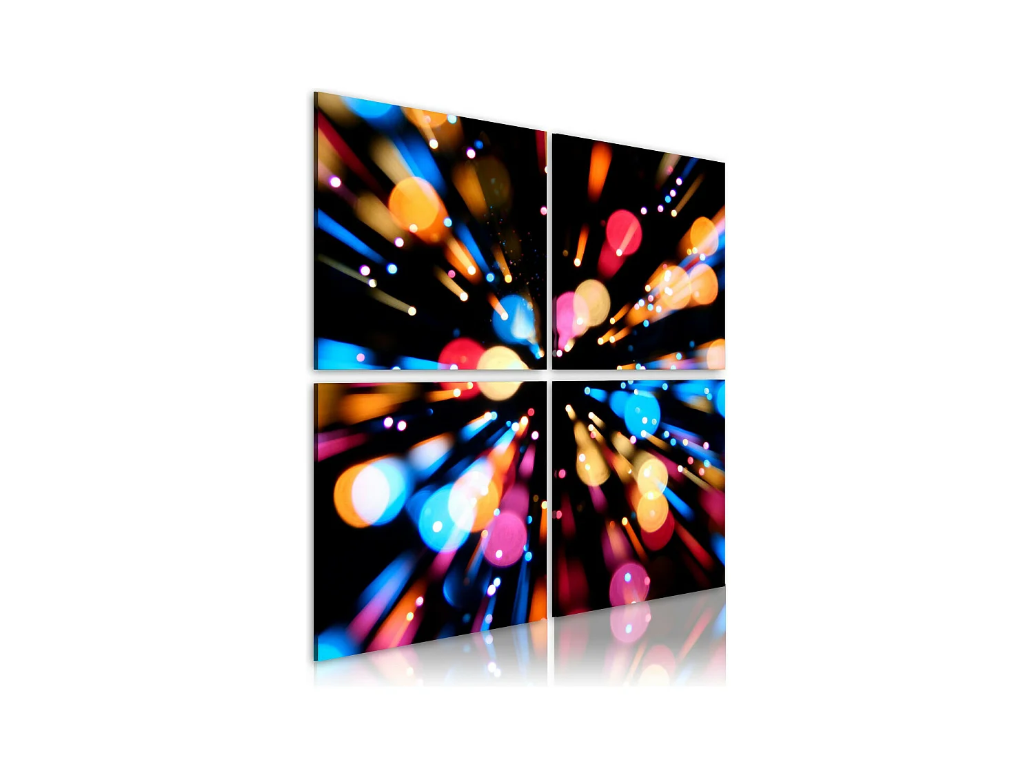 Tableau Imprimé "Course de Lumières" 40 x 40 cm