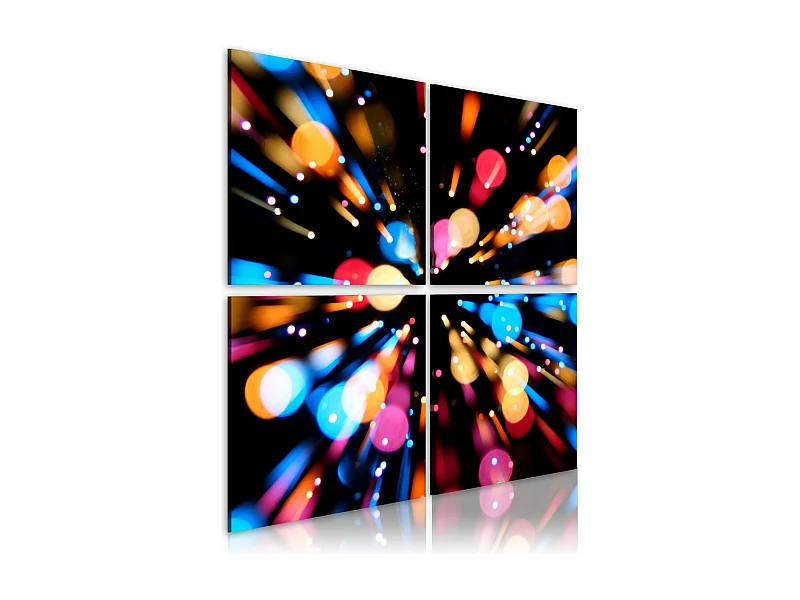 Tableau Imprimé "Course de Lumières" 40 x 40 cm