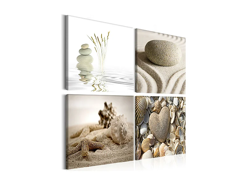 Tableau Imprimé "Plage" 80 x 80 cm