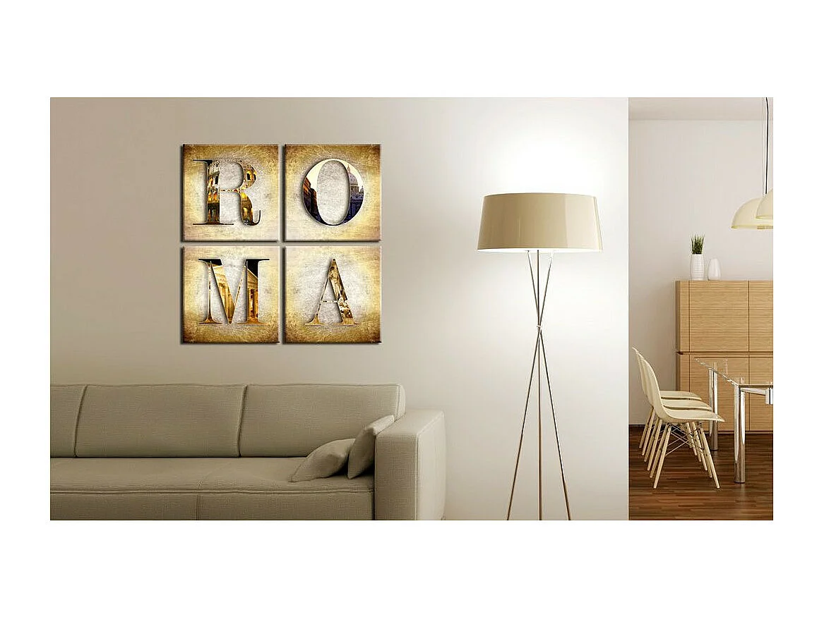 Tableau Imprimé "Vacances Romaines" 40 x 40 cm