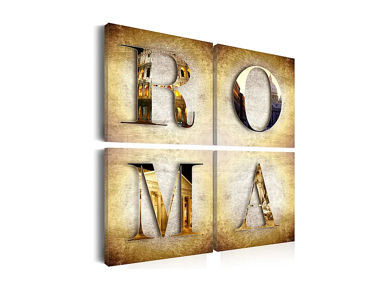 Tableau Imprimé "Vacances Romaines" 80 x 80 cm