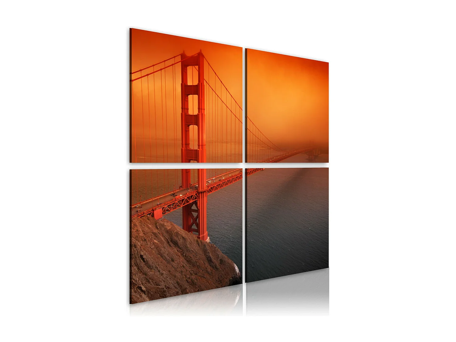 Tableau Imprimé "Pont du Golden Gate : San Francisco" 80 x 80 cm