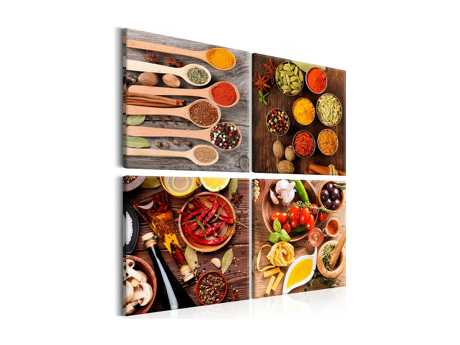 Tableau Imprimé "Tastes of the World" 40 x 40 cm