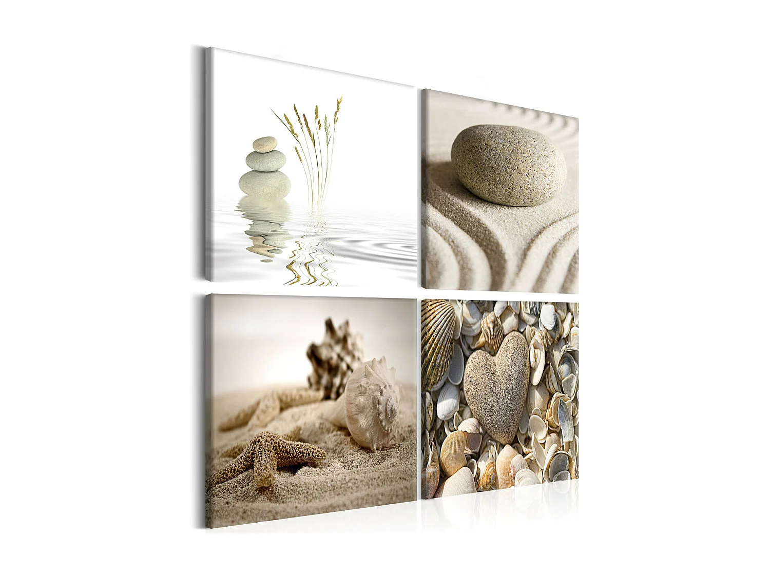 Tableau Imprimé "Plage" 40 x 40 cm