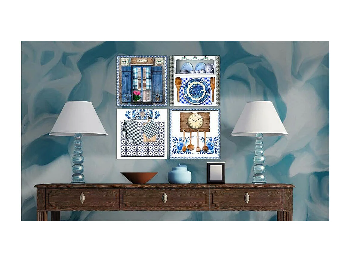 Tableau Imprimé "Tradition de Saveur" 40 x 40 cm