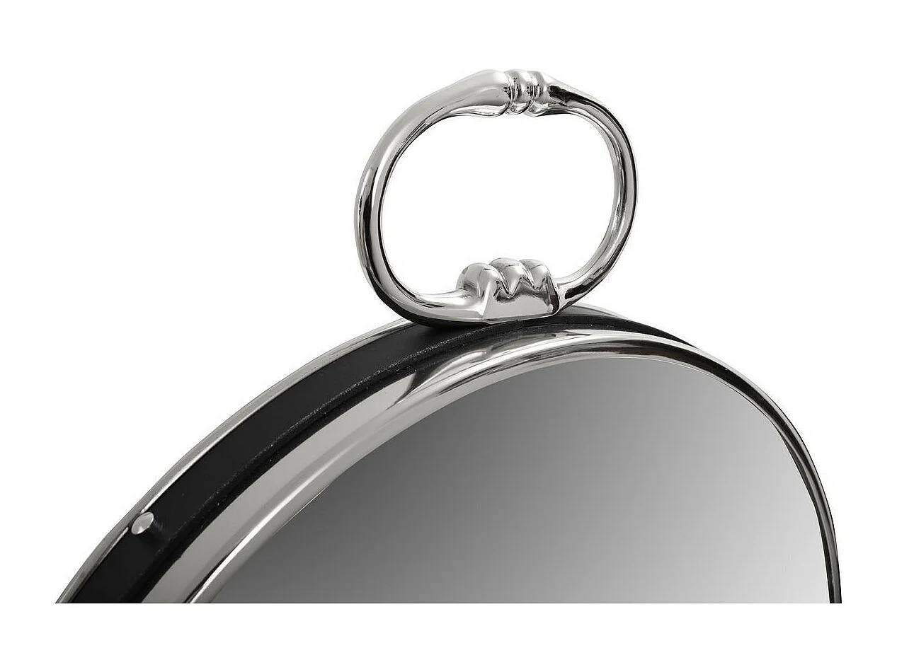 Miroir Mural Design "Eleganca" 62cm Argent & Noir