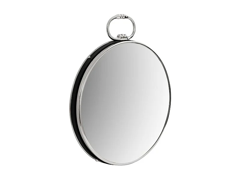 Miroir Mural Design "Eleganca" 62cm Argent & Noir