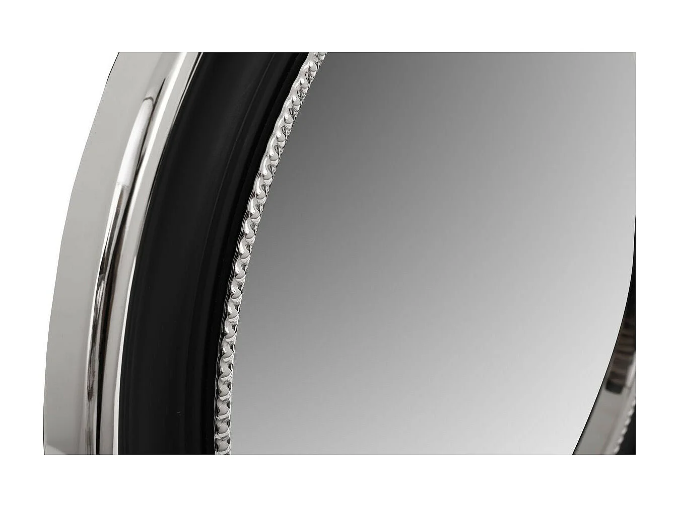 Miroir Mural Design "Eleganca" 58cm Argent & Noir