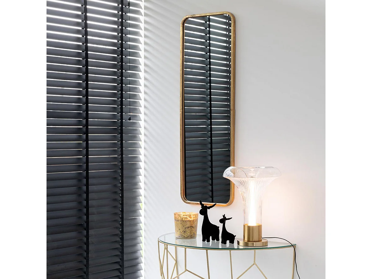 Miroir Mural en Métal Design "Mona" 119cm Or