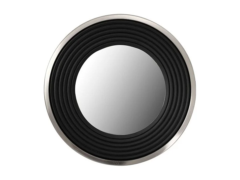 Miroir Mural Design "Eleganca" 51cm Argent & Noir