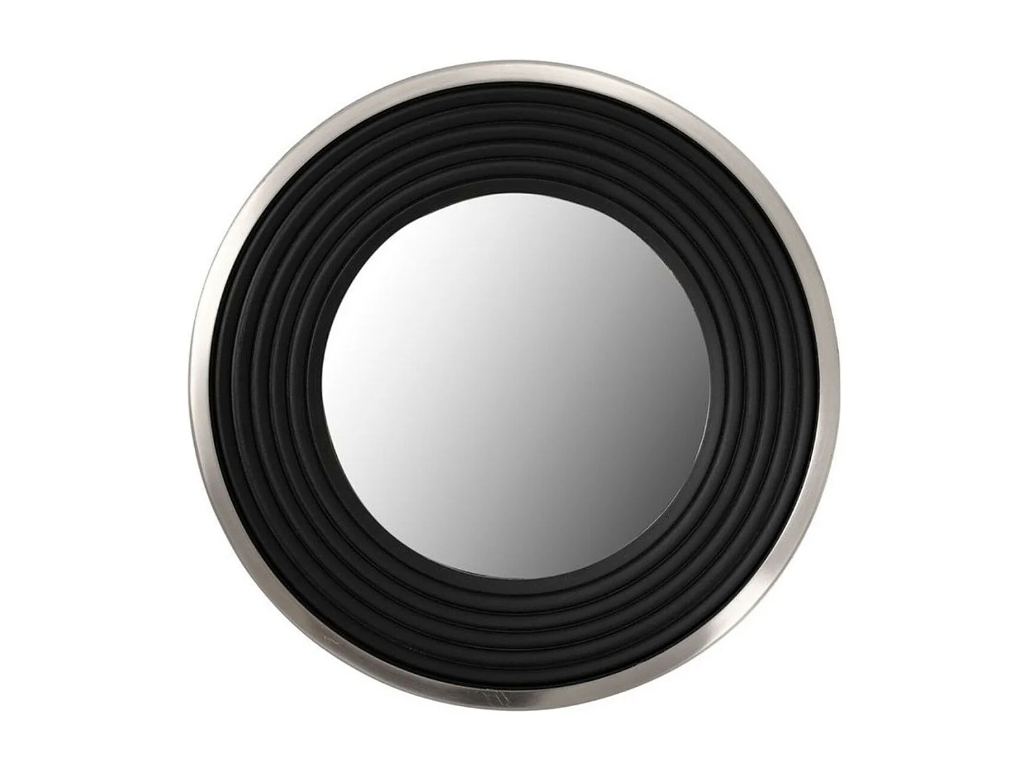 Miroir Mural Design "Eleganca" 51cm Argent & Noir