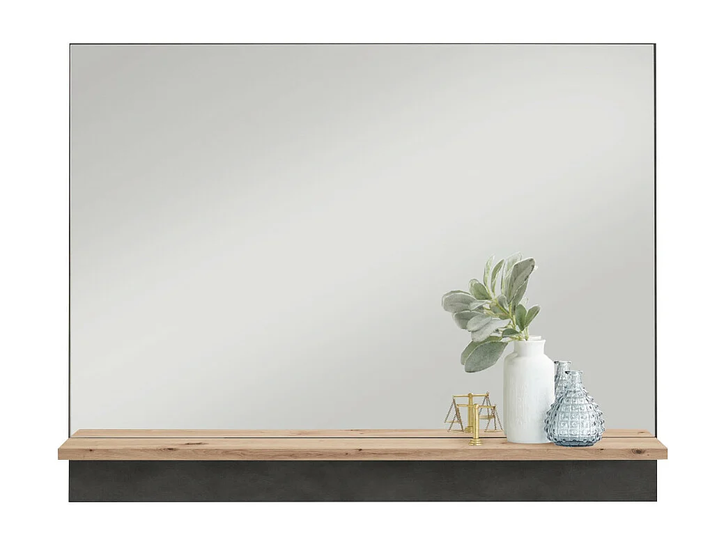 Miroir Mural Design "Malea" 80cm Chêne