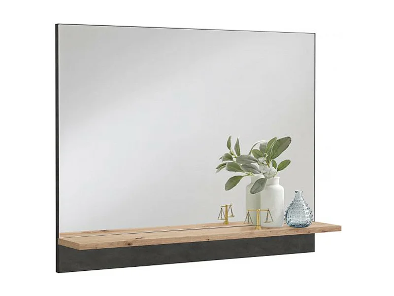 Miroir Mural Design "Malea" 80cm Chêne