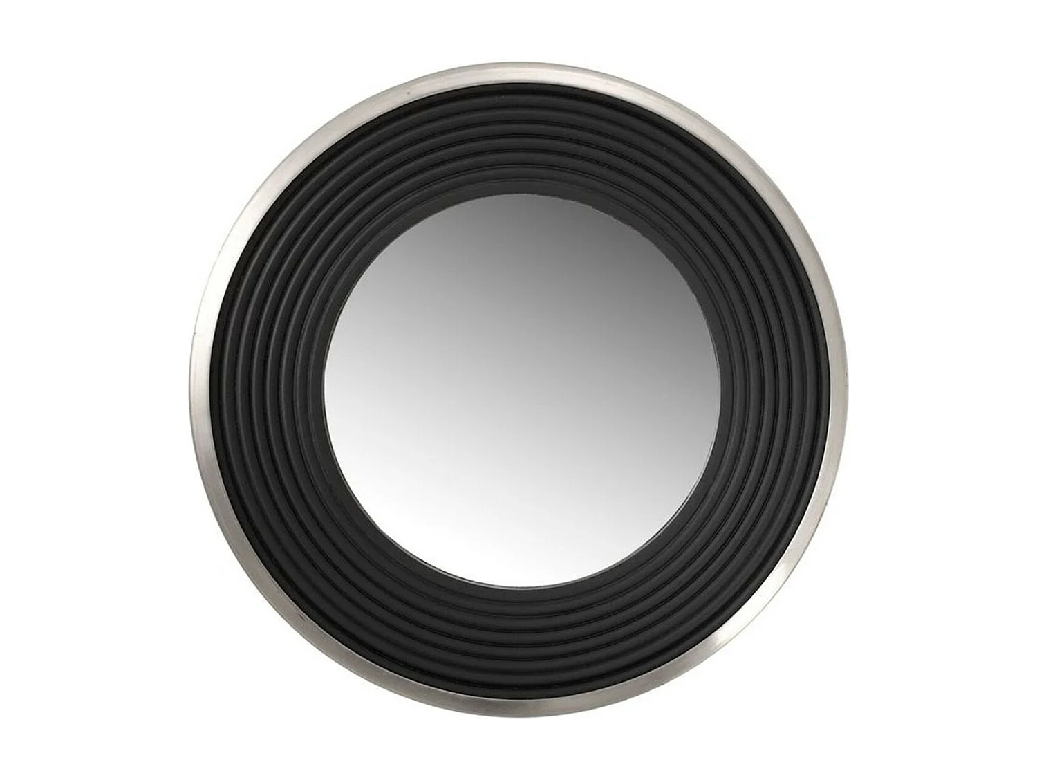 Miroir Mural Design "Eleganca" 38cm Argent & Noir