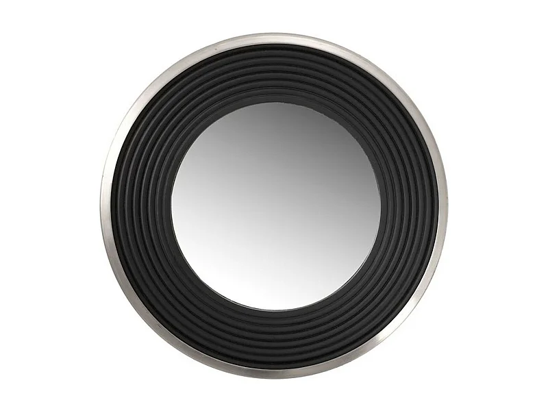 Miroir Mural Design "Eleganca" 38cm Argent & Noir