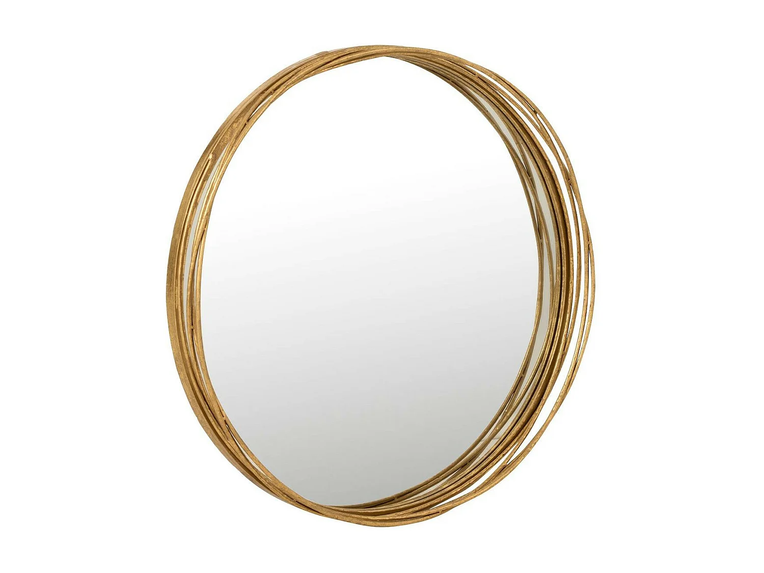 Miroir Mural en Métal Design "Aurora" 60cm Or