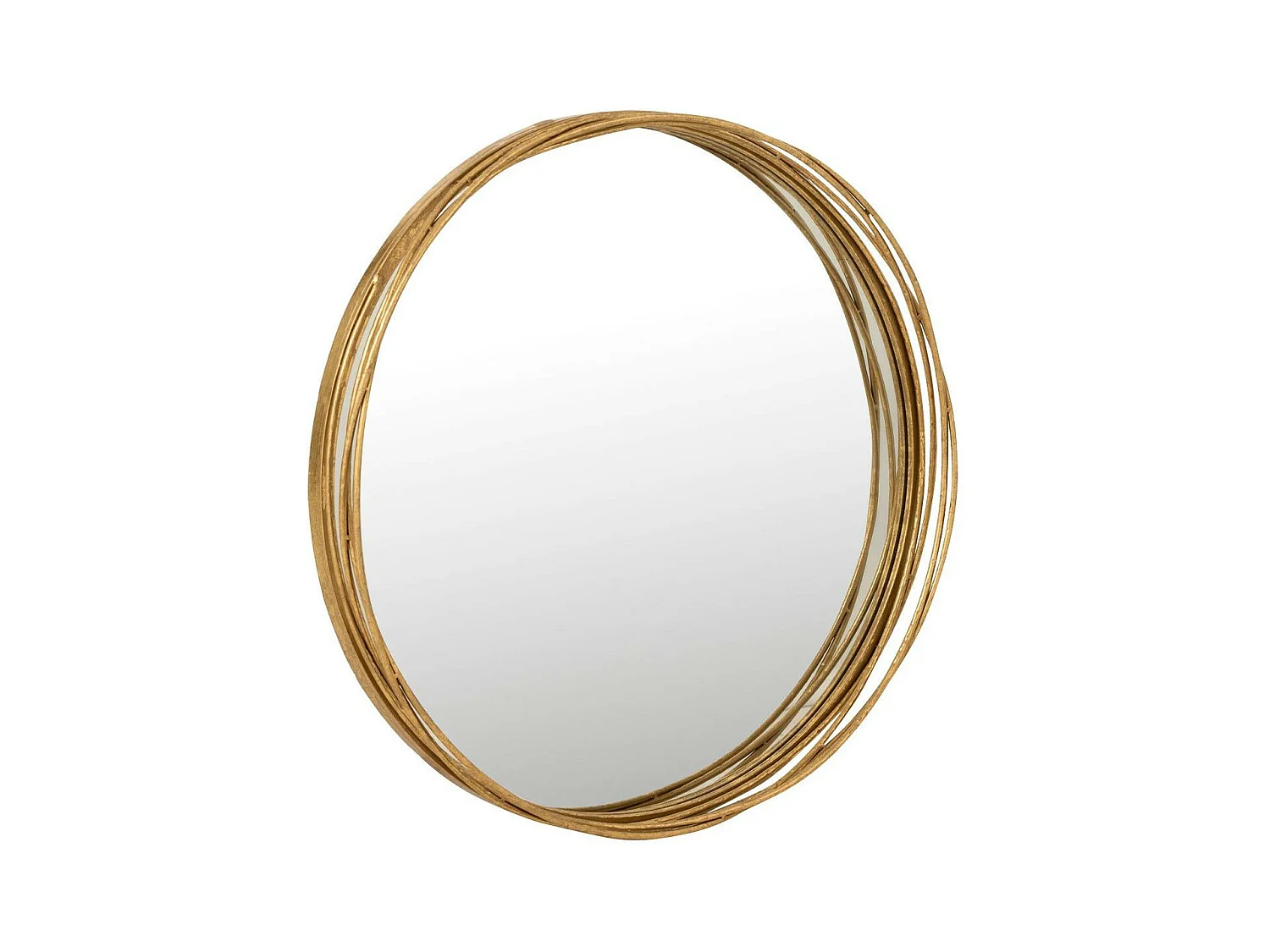 Miroir Mural en Métal Design "Aurora" 60cm Or