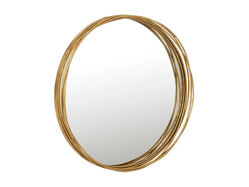 Miroir Mural en Métal Design "Aurora" 60cm Or