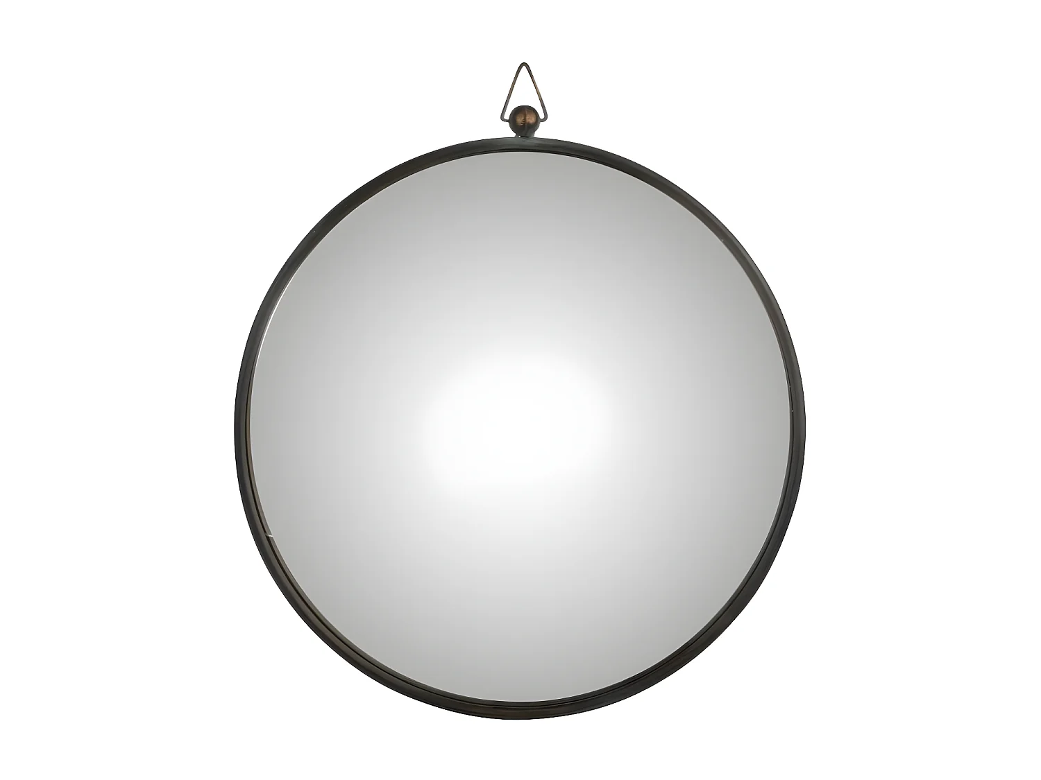 Miroir Mural Design en Métal "Aurore" 69cm Noir