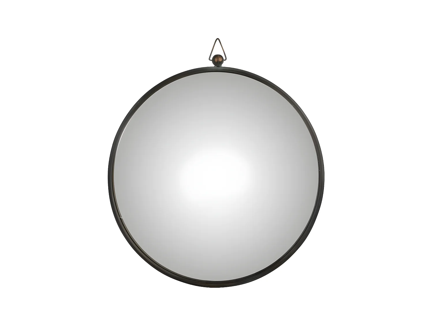 Miroir Mural Design en Métal "Aurore" 69cm Noir
