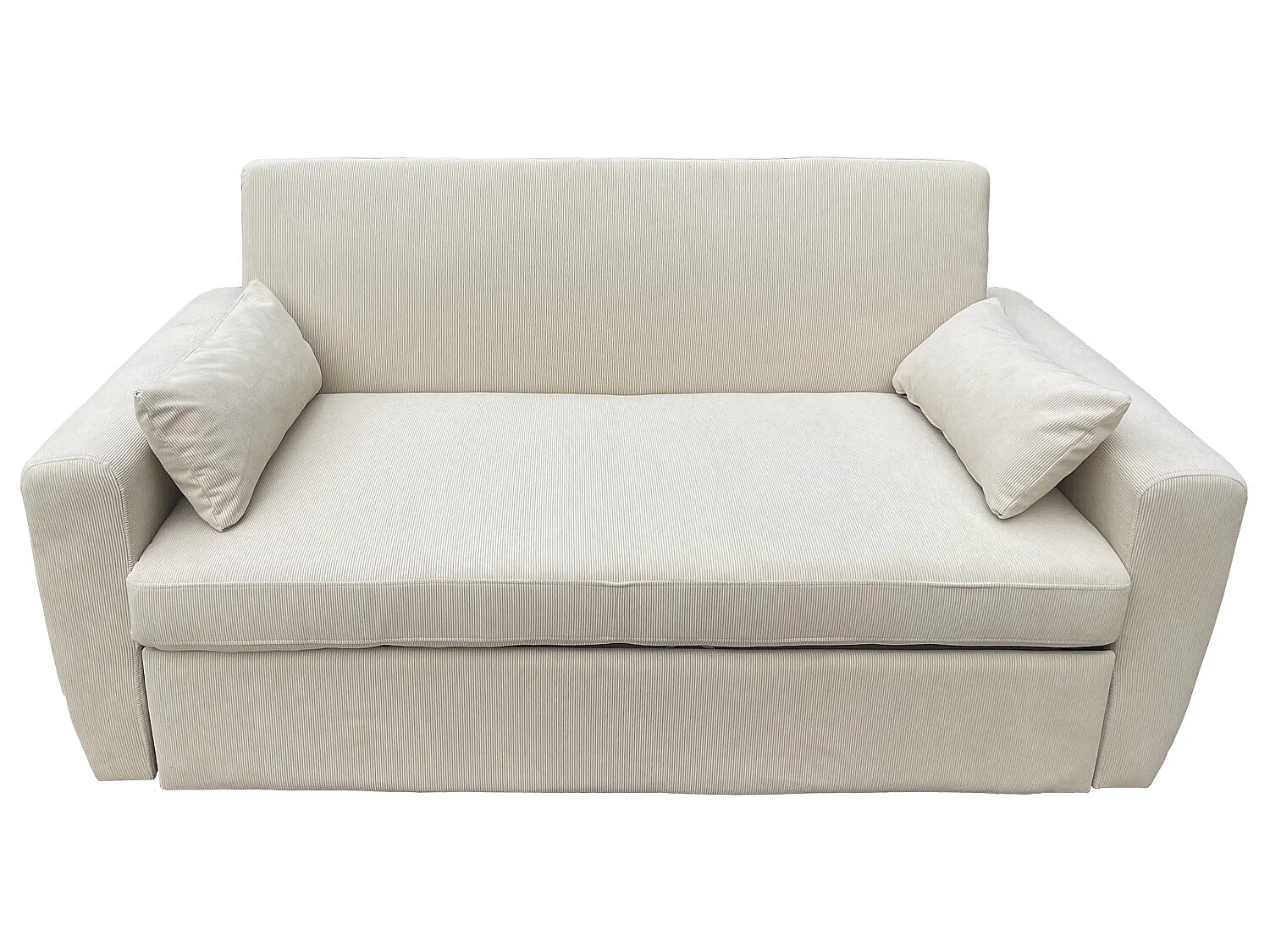 Beige corduroy slaapbank 2 zits MATT