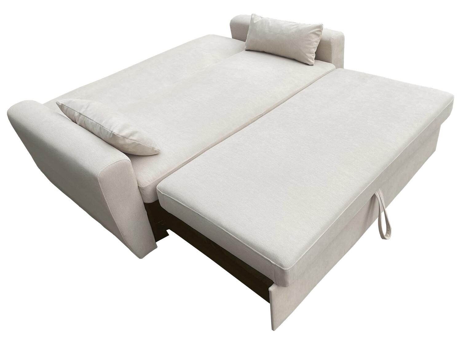 Divano letto in velluto a coste beige a 2 posti MATT