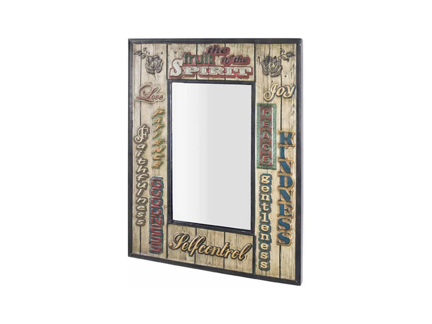 Miroir Mural Vintage "Loanne" 70cm Naturel