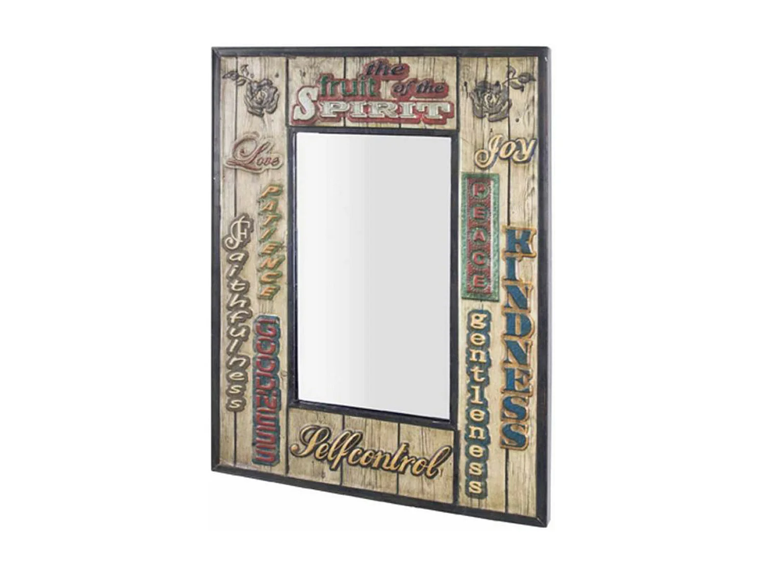 Miroir Mural Vintage "Loanne" 70cm Naturel