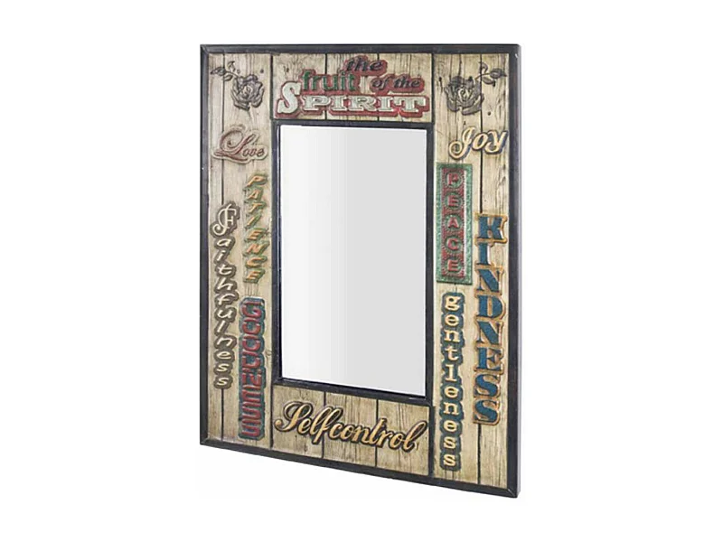 Miroir Mural Vintage "Loanne" 70cm Naturel