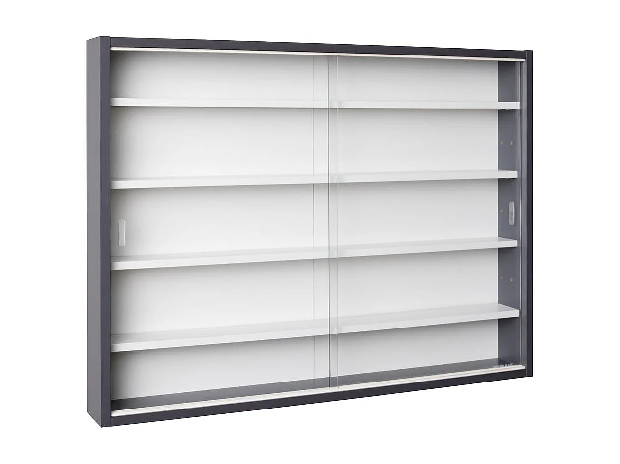 Vitrine Murale Collection "Sacuma" 83cm Gris & Blanc