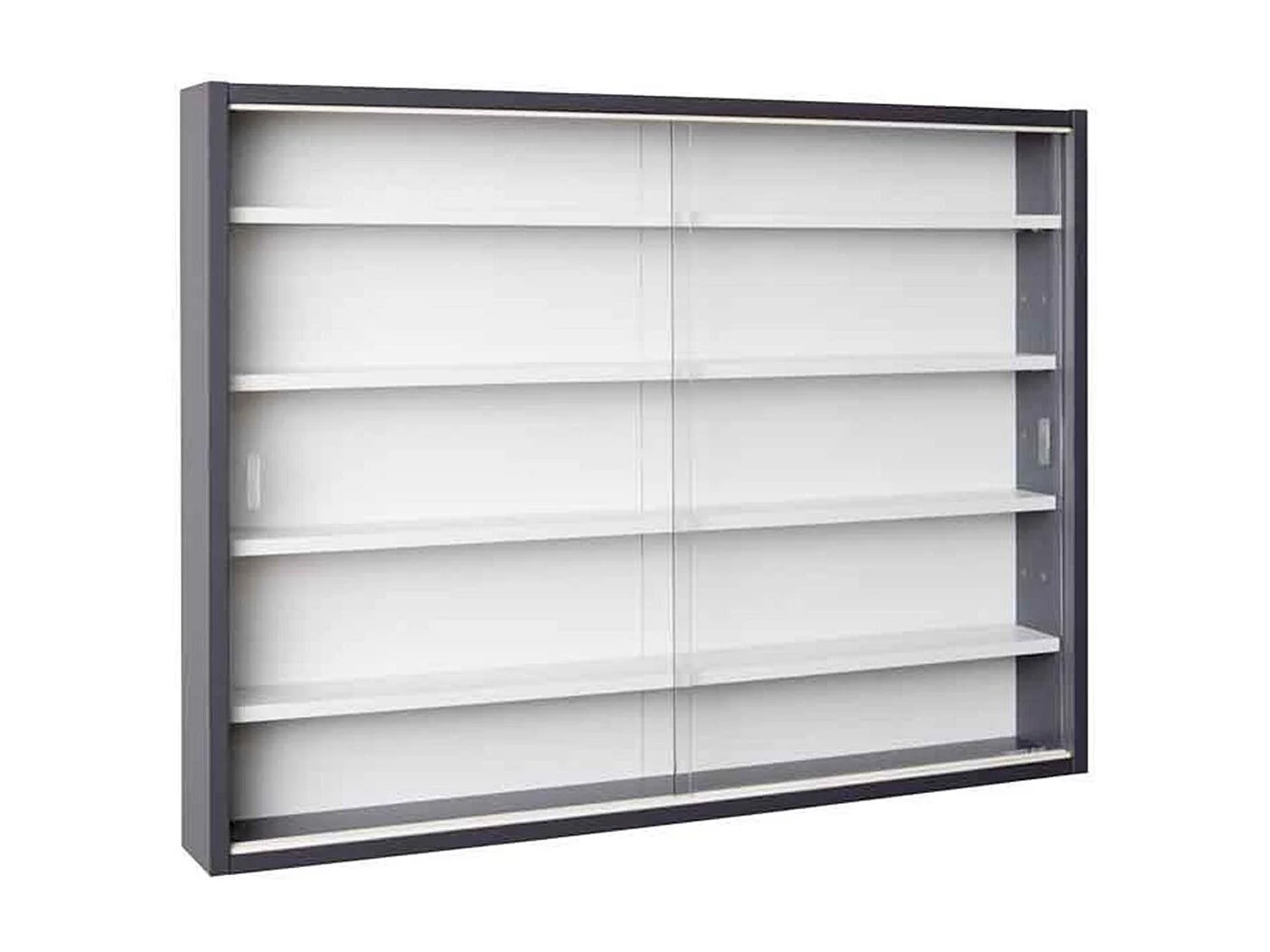 Vitrine Murale Collection "Sacuma" 83cm Gris & Blanc