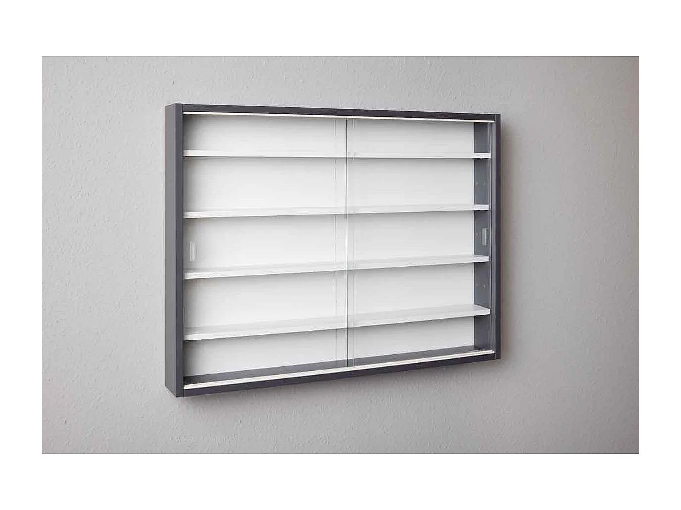 Vitrine Murale Collection "Sacuma" 83cm Gris & Blanc