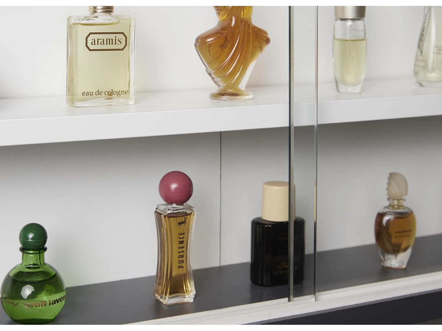 Vitrine Murale Collection "Sacuma" 83cm Gris & Blanc