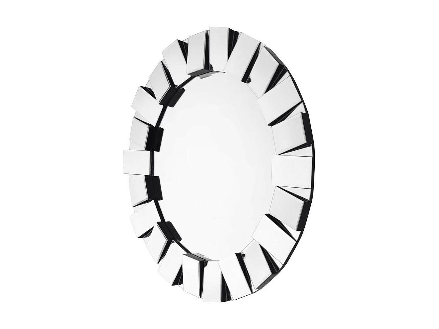 Miroir Mural Design "Fortuna" 80cm Argent