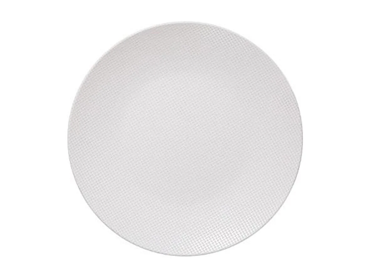 Lot de 6 Assiettes Plates "Céleste" 27cm Blanc