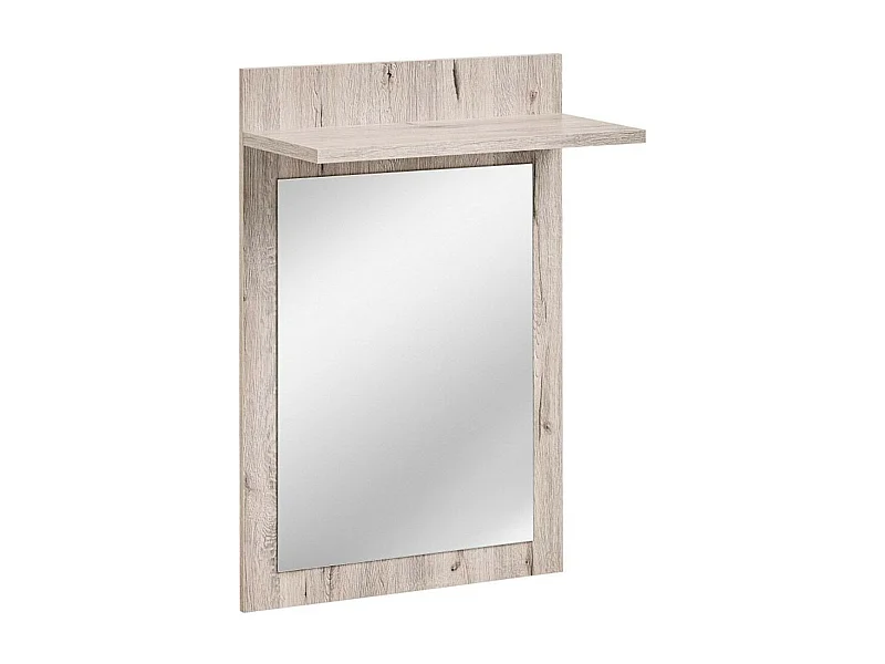 Miroir Étagère en Bois "Gustavo" 88cm Naturel